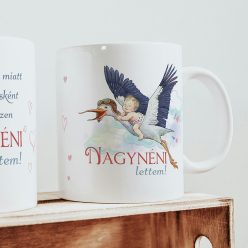   Retro bögre - Nagynéni lettem! Egy picike csoda miatt dobog most másként a szívem, hiszen...  - fehér bögre
