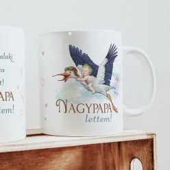   Retro bögre - Nagypapa lettem! Hamarosan valaki megolajozza a szívemet!... - fehér bögre