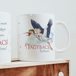   Retro bögre - Nagybácsi lettem! Egy picike csoda miatt dobog most másként a szívem!... - fehér bögre