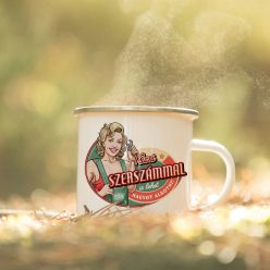 Retro bögre - Induljon reggel olajozottan a rendszer - zöld - fehérbögre