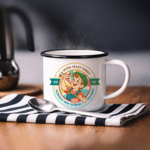 Retro fémbögre - A játék egyszer véget ér, de az álmokat sosem szabad feladni! - egyéb - fekete perem