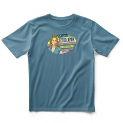    HuDe Retro póló - A legjobb szerszámok néha kicsit mocskosak - kék minta - farmerkék