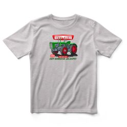    HuDe Retro póló - Dutra UE-28 - több mint egy gép, egy korszak jelképe - szögletes - világosszürke melírozott