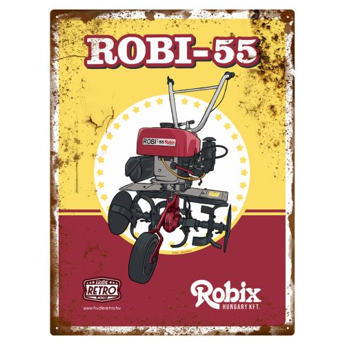 Retro fémtábla - Robi 55 - piros - A3 - 30x40 cm - PREMIUM