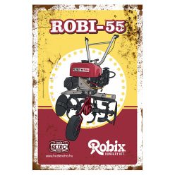 Retro hűtőmágnes - Robi 55 - piros - 6x9 cm
