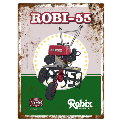 Retro fémtábla - Robi 55 - zöld - A3 - 30x40 cm - PREMIUM
