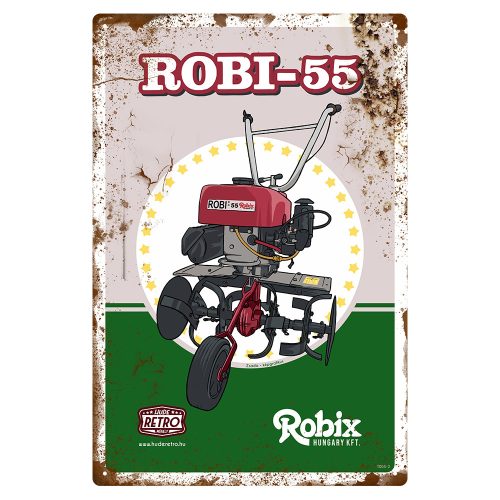 Retro fémtábla - Robi 55 - zöld - A4 - 20x30 cm - PREMIUM