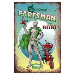 Retro hűtőmágnes - Partsman and Robi -6x9 cm