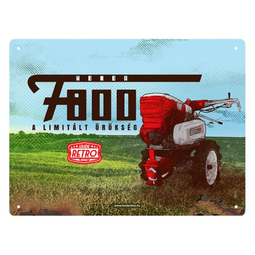 Retro fémtábla - F800 Limitált örökség - A5 -15x20 cm  