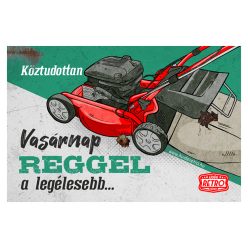   Retro hűtőmágnes - Köztudottan vasárnap a legélesebb - zöld-piros - 6x9 cm