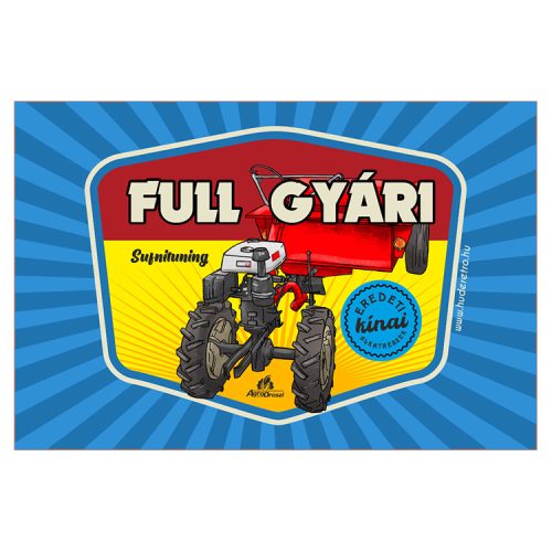 Retro hűtőmágnes - Full gyári, eredeti kínai alkatrészekkel - kék - 6x9 cm
