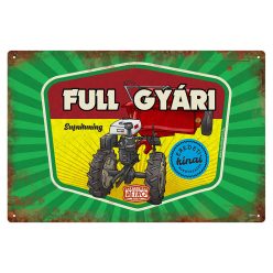   Retro fémtábla - Full gyári, eredeti kínai alkatrészekkel - zöld - A4 - 20x30 cm