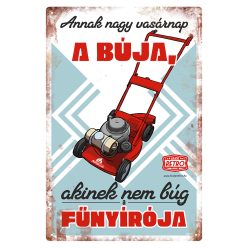   Retro fémtábla - Annak nagy vasárnap a búja - kék - A4 - 20x30 cm