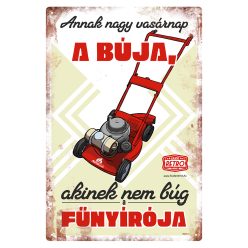   Retro fémtábla - Annak nagy vasárnap a búja - sárga - A4 - 20x30 cm