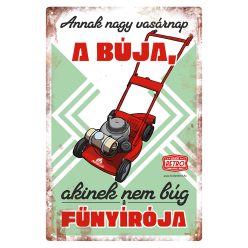   Retro fémtábla - Annak nagy vasárnap a búja - zöld - A4 - 20x30 cm