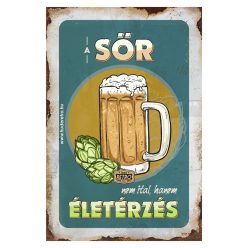   Retro hűtőmágnes - A sör nem ital, hanem életérzés - 6x9 cm