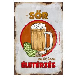   Retro hűtőmágnes - A sör nem ital, hanem életérzés - 6x9 cm