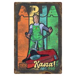 Retro fémtábla - Apja kasza - sötét - A4 - 20x30 cm  