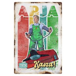 Retro fémtábla - Apja kasza - világos - A4 - 20x30 cm  