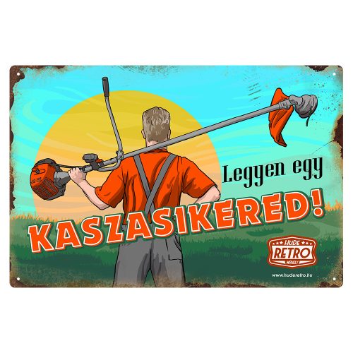 Retro fémtábla - Legyen egy kaszasikered - A4 - 20x30 cm - PREMIUM