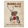 Retro fémtábla - Robi 52 - univerzális kerti kisgép - piros - A3 - 30x40 cm PREMIUM
