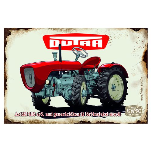 Retro hűtőmágnes - Dutra - Az időtálló erő, ami generációkon keresztül történeteket mesél - 6x9 cm