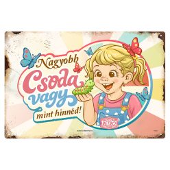   Retro fémtábla - Nagyobb csoda vagy mint hinnéd! - színes - A4 - 20x30 cm