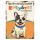 Retro fémtábla - Az élet mindig szebb kutyával az oldaladon! - francia bulldog - narancssárga - A3 - 30x40 cm - PREMIUM