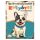 Retro fémtábla - Az élet mindig szebb kutyával az oldaladon! - francia bulldog - kék - A3 - 30x40 cm - PREMIUM